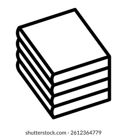 Books Vector Line Icon Design