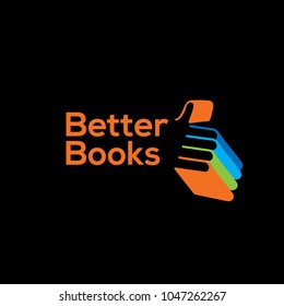 Books vector logo. Book store emblem. Library logo