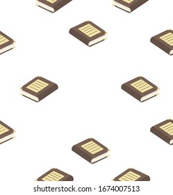books vector pattern seamless in flat style