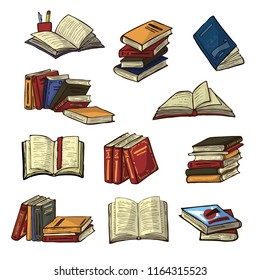 Books Vector Stack Textbooks Notebooks On Stock Vector (Royalty Free ...