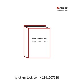 Books - vector thin line icon on white background. Symbol for web, infographics, print design and mobile UX/UI kit. Vector illustration, EPS10.
