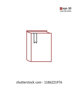 Books - vector thin line icon on white background. Symbol for web, infographics, print design and mobile UX/UI kit. Vector illustration, EPS10.