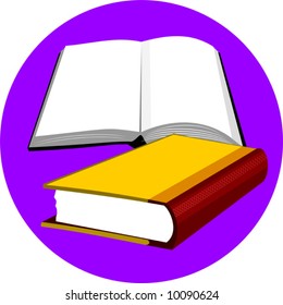   books in violet circleof 	