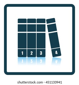 Books volumes icon. Shadow reflection design. Vector illustration.