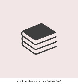 Books web icon. Isolated illustration