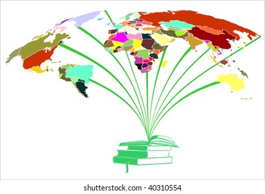 books and worlds colors