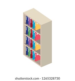 bookscase library isolated icon