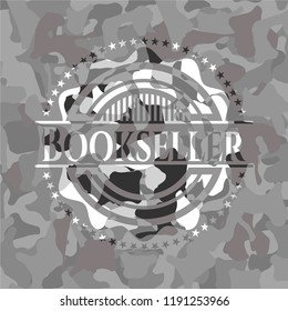 Bookseller grey camouflage emblem
