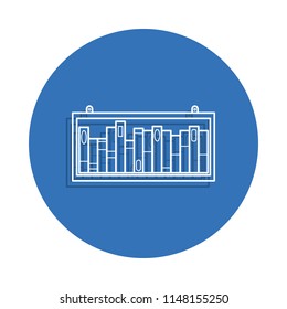 bookshelf badge icon. Element of education for mobile concept and web apps icon. Thin line icon with shadow in badge for website design and development, app development on white background