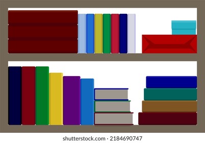 A bookshelf with a lot of books in it