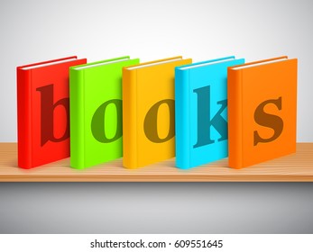 Bookshelf and Books