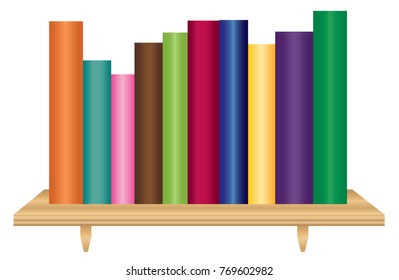 Bookshelf with books