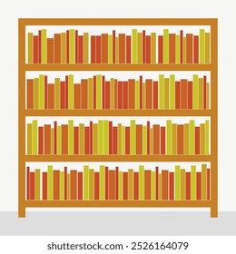 Estantería con libros, interior de Biblioteca