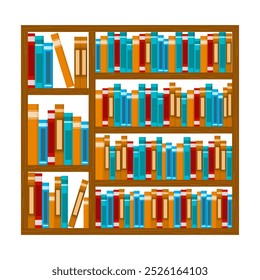 Estantería con libros, interior de Biblioteca