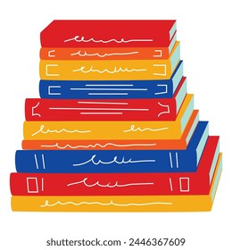 Bookshelf design with various shapes and colorful