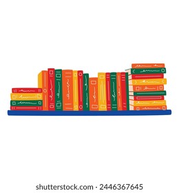 Bookshelf design with various shapes and colorful