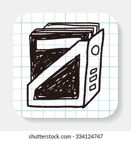 bookshelf doodle