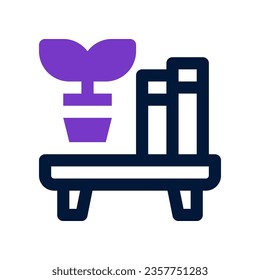 bookshelf duo tone icon. vector icon for your website, mobile, presentation, and logo design.