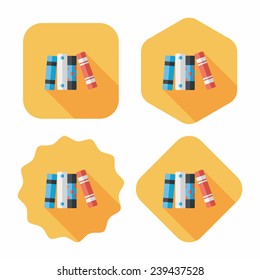 bookshelf flat icon with long shadow,eps10