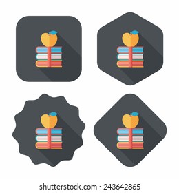 bookshelf flat icon with long shadow,eps10