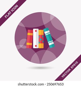 bookshelf flat icon with long shadow,eps10