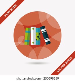 bookshelf flat icon with long shadow,eps10