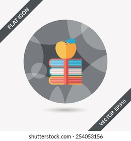 bookshelf flat icon with long shadow,eps10