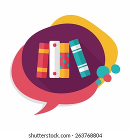 bookshelf flat icon with long shadow,eps10
