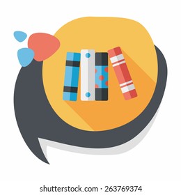 bookshelf flat icon with long shadow,eps10