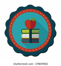 bookshelf flat icon with long shadow,eps10