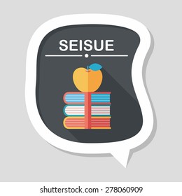 bookshelf flat icon with long shadow,eps10