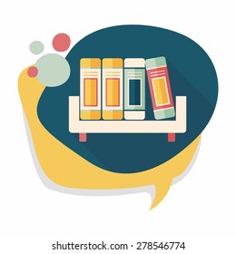 bookshelf flat icon with long shadow,eps10