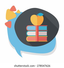 bookshelf flat icon with long shadow,eps10