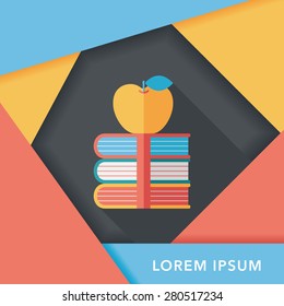 bookshelf flat icon with long shadow,eps10