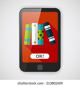 bookshelf flat icon with long shadow,eps10