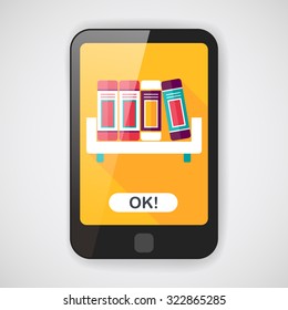 bookshelf flat icon with long shadow,eps10