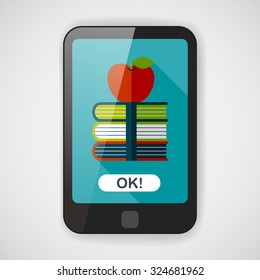 bookshelf flat icon with long shadow,eps10