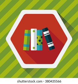 bookshelf flat icon with long shadow,eps10