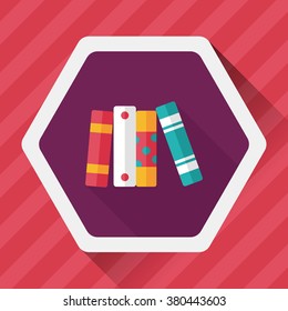bookshelf flat icon with long shadow,eps10