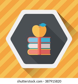 bookshelf flat icon with long shadow,eps10