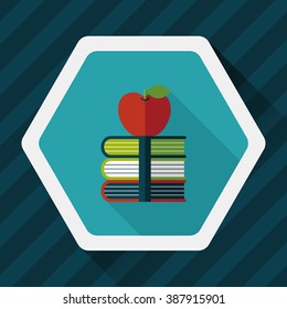 bookshelf flat icon with long shadow,eps10