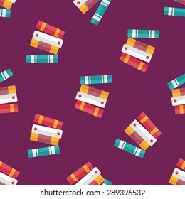 bookshelf flat icon,eps10 seamless pattern background
