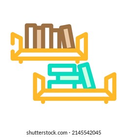 bookshelf furniture color icon vector. bookshelf furniture sign. isolated symbol illustration