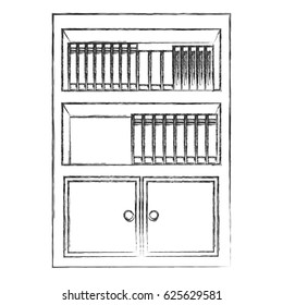 bookshelf furniture office sketch
