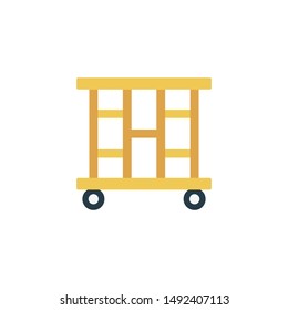bookshelf glyph flat vector icon
