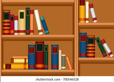 bookshelf graphic vector