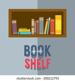 Bookshelf Graphic Vector Illustration