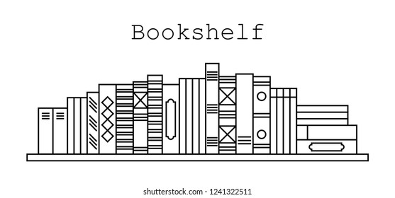 Bookshelf Black White Images Stock Photos Vectors Shutterstock