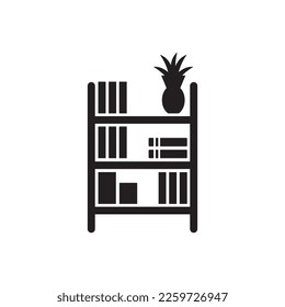 Leseregalsymbol, Buchladen-Symbol, Vektorgrafik