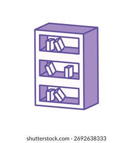 Icono de estantería Ilustración vectorial limpia y moderna